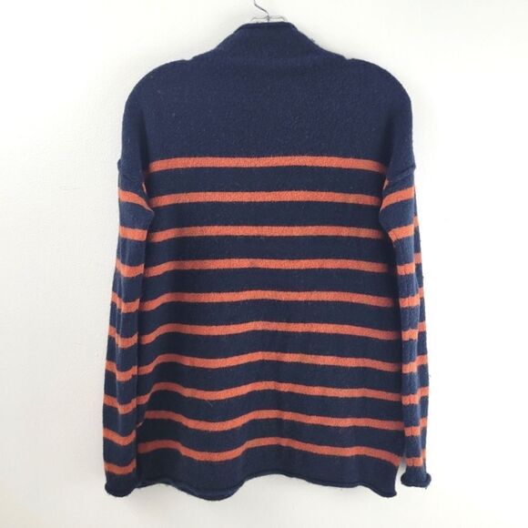 MADEWELL Whitworth striped mock neck alpaca merino wool blend sweater - Picture 11 of 13